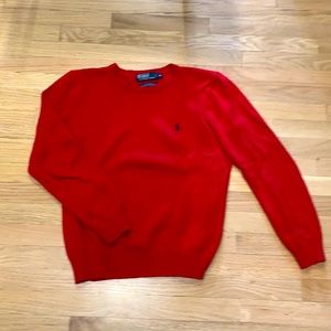 Red Polo Cotton Sweater (Size M)